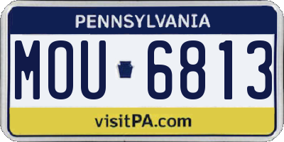 PA license plate MOU6813