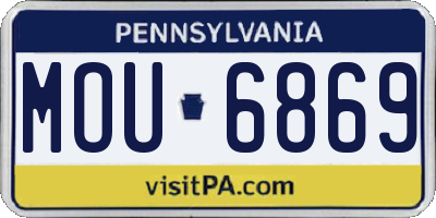 PA license plate MOU6869