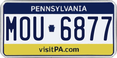 PA license plate MOU6877