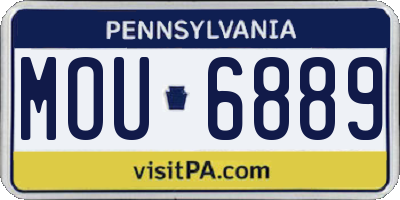 PA license plate MOU6889