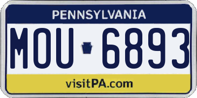 PA license plate MOU6893