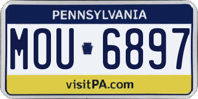 PA license plate MOU6897