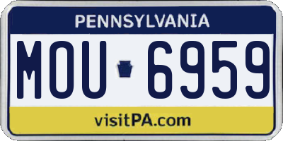 PA license plate MOU6959