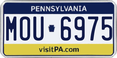 PA license plate MOU6975