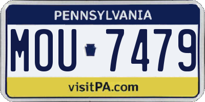 PA license plate MOU7479