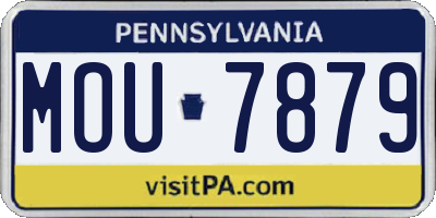 PA license plate MOU7879