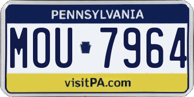 PA license plate MOU7964