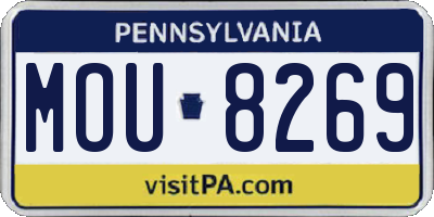 PA license plate MOU8269