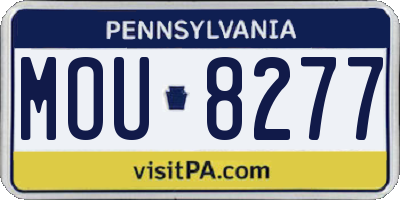 PA license plate MOU8277
