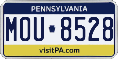 PA license plate MOU8528