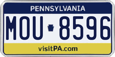 PA license plate MOU8596