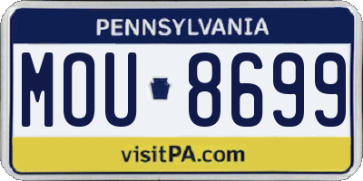PA license plate MOU8699