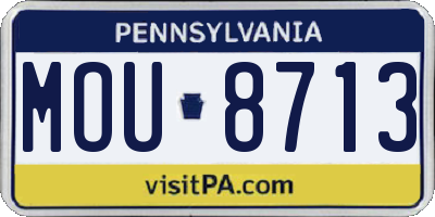 PA license plate MOU8713