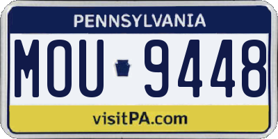 PA license plate MOU9448