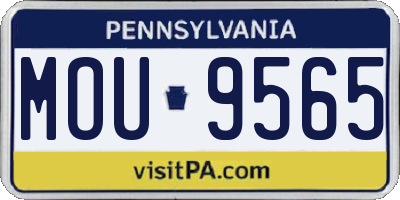 PA license plate MOU9565