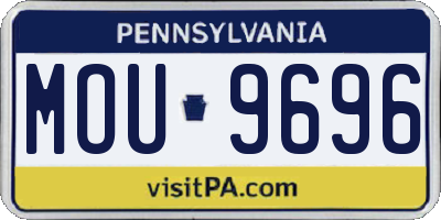 PA license plate MOU9696