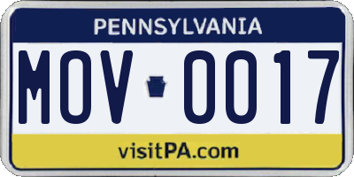 PA license plate MOV0017