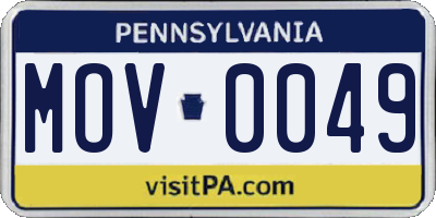 PA license plate MOV0049