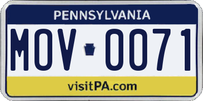 PA license plate MOV0071