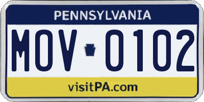 PA license plate MOV0102