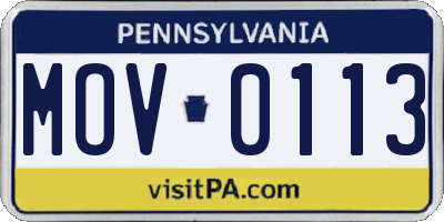 PA license plate MOV0113