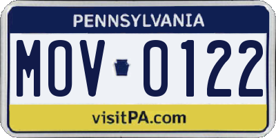 PA license plate MOV0122