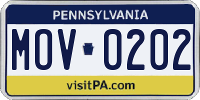 PA license plate MOV0202