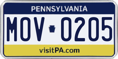 PA license plate MOV0205