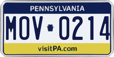 PA license plate MOV0214