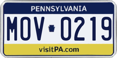 PA license plate MOV0219