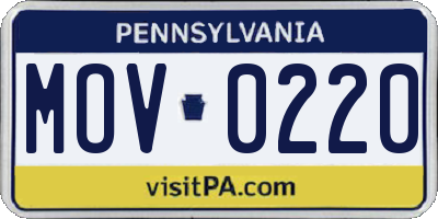 PA license plate MOV0220