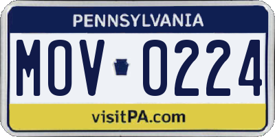 PA license plate MOV0224
