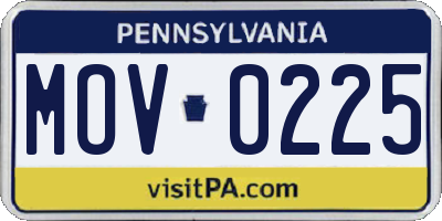 PA license plate MOV0225