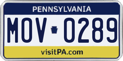 PA license plate MOV0289