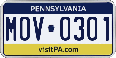 PA license plate MOV0301