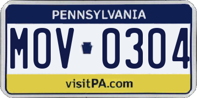PA license plate MOV0304
