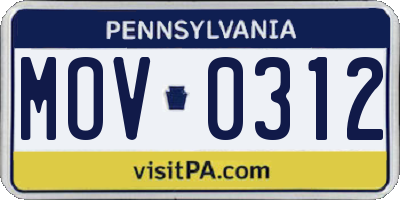 PA license plate MOV0312