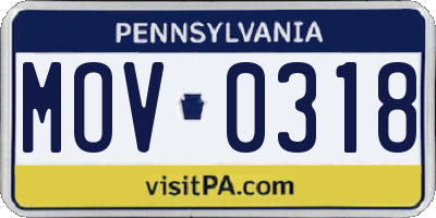 PA license plate MOV0318