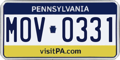 PA license plate MOV0331