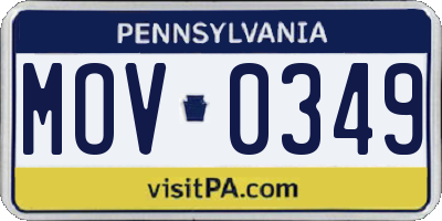 PA license plate MOV0349