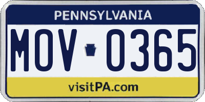 PA license plate MOV0365