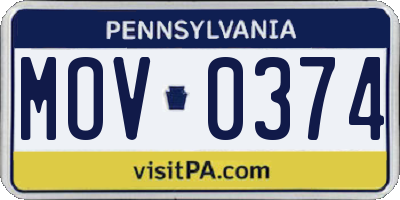 PA license plate MOV0374