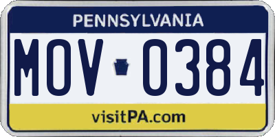 PA license plate MOV0384