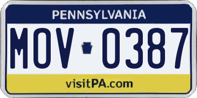 PA license plate MOV0387