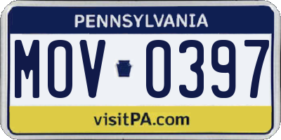PA license plate MOV0397