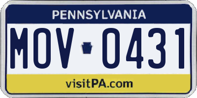 PA license plate MOV0431