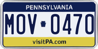 PA license plate MOV0470
