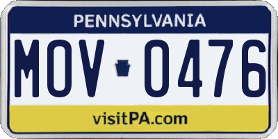PA license plate MOV0476
