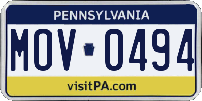 PA license plate MOV0494