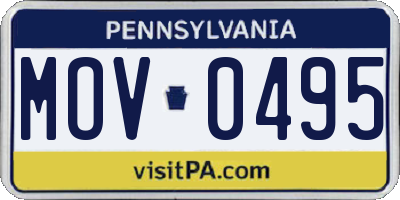 PA license plate MOV0495